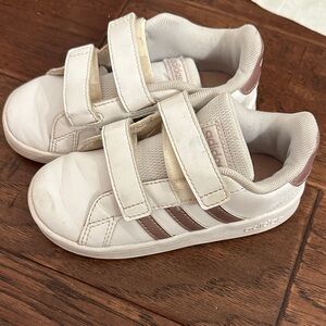 Adidas Kids Cream and Tan Sneakers
